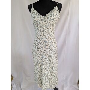 Abercrombie & Fitch White Sundress Floral Tie Back Spaghetti Strap Size Small